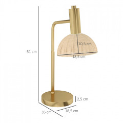 Veioză birou cu LED | bronz și culoare naturală č.3