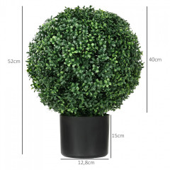 Buxus artificial 52 cm 2 buc| verde č.2