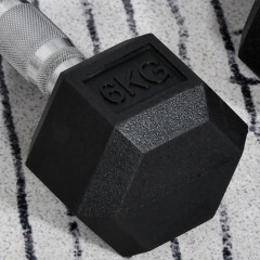 Ganteră hexagonală 2x6 KG | negru č.2