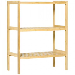 Raft de baie din bambus 62 x 33 x 80 cm | culoare naturală č.2