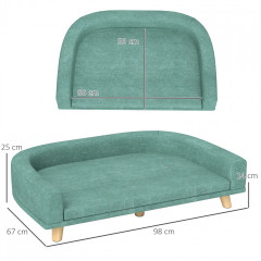 Canapea pentru animale de companie 98x67x25 cm | verde č.3