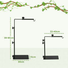 Suport termic pentru terarii 40x15x95cm | negru č.2