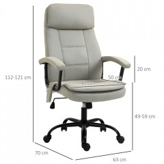 Scaun de gaming ergonomic 63x70x112-121 cm | bej č.2