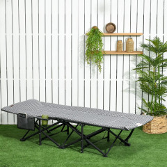 Pat de camping 68x186x48 cm | negru č.1