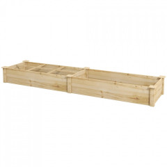 Strat înălțat din lemn 237x60x25 cm | culoare naturală č.2