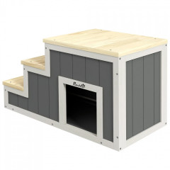 Scară pentru câini 2in1 79 x 38,5 x 45 cm | culoare naturală č.2