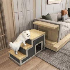 Scară pentru câini 2in1 79 x 38,5 x 45 cm | culoare naturală č.3