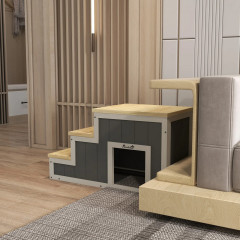 Scară pentru câini 2in1 79 x 38,5 x 45 cm | culoare naturală č.1