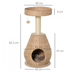 Ansamblu de joacă pentru pisici 40 x 40 x 82,5 cm | galben č.2