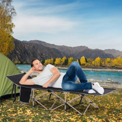 Pat de camping pliabil 190 x 68 x 52 cm | negru č.1