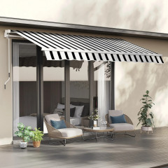 Marchiză articulată 3,95 x 2,45 m | albă și albastră č.1