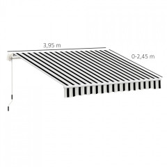 Marchiză articulată 3,95 x 2,45 m | albă și albastră č.3