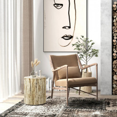 Masă pliabilă Ø37 x 43 cm | culoare naturală č.3