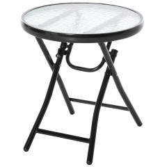 Masă rotundă de grădină Ø45 cm | negru č.2