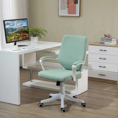 Scaun de birou 62x69x92-100 cm | verde și alb č.1