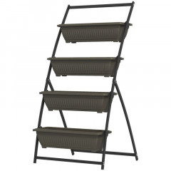 Suport pentru flori cu 4 niveluri 76 x 79 x 162 cm | maro č.2