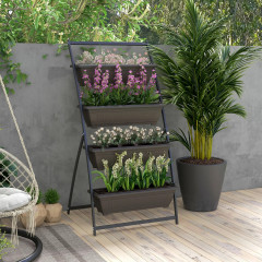 Suport pentru flori cu 4 niveluri 76 x 79 x 162 cm | maro č.1
