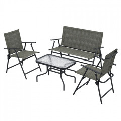Set mobilier de grădină din 4 piese | maro č.1