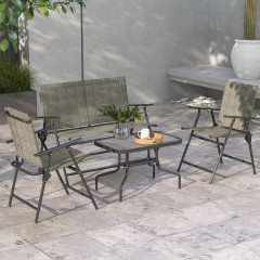 Set mobilier de grădină din 4 piese | maro č.2