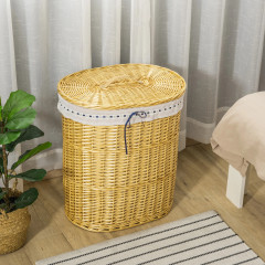 Coș de rufe din răchită 51x38x57 cm | culoare naturală č.1