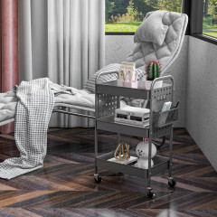 Cărucior de servire cu 3 rafturi 53,5 x 30,5 x 75 cm | gri închis č.2