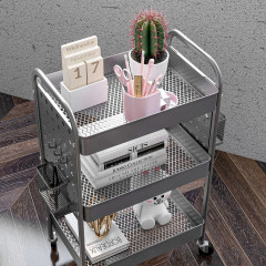 Cărucior de servire cu 3 rafturi 53,5 x 30,5 x 75 cm | gri închis č.3