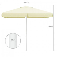 Umbrelă reglabil în înălțime 2,5x2,5 m | bej č.3