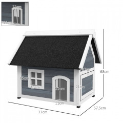 Căsuță pentru pisici 77x57,5x68 cm | gri č.3