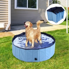 Piscină pliabilă pentru câini 100 x 30 cm | albastru