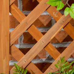 Jardinieră pentru flori cu suport pentru plante cățărătoare 32x32x108 cm | maro č.3