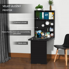 Birou pliabil 60x94,5x147cm | negru č.1