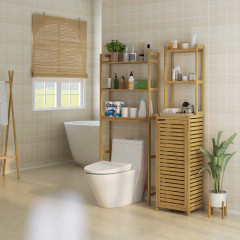 Dulap din bambus pentru baie 38,5 x 33 x 170 cm | culoare naturală č.1