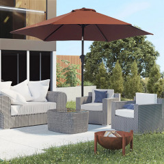 Umbrelă de grădină cu manivelă Ø2,6 x 2,35 m | maro č.1