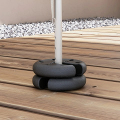 4 bucăți de greutăți pentru foișoare Ø 20 x 4,5 cm | negru č.1