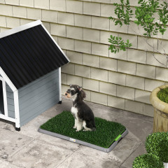Toaletă pentru câini cu 2 covorașe cu iarbă artificială 67 x 41 cm | verde č.1