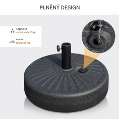 Suport umbrelă 22 kg | negru č.3