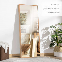 Oglindă de dimensiuni mari cu ramă din lemn | 125x45 cm č.2