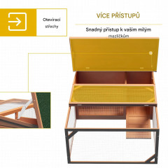 Țarc pentru animale mici 125,5x100x49 cm | portocaliu+verde č.2