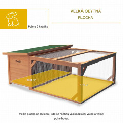 Țarc pentru animale mici 125,5x100x49 cm | portocaliu+verde č.3