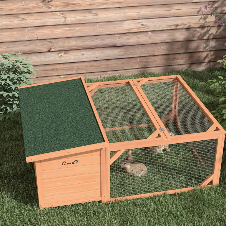 Țarc pentru animale mici 125,5x100x49 cm | portocaliu+verde