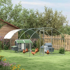 Coteț XXL pentru 12-18 găini 280x570x197 cm | argintiu č.1