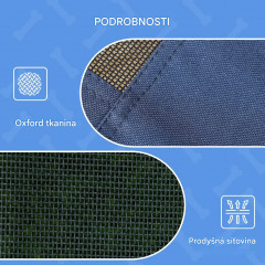 Șezlong pentru câini, cu copertină 76x61x73 cm | albastru închis č.3