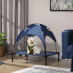 Șezlong pentru câini, cu copertină 76x61x73 cm | albastru închis č.1