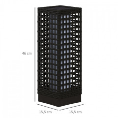 Corp de iluminat solar în design rattan | negru č.3