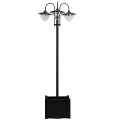 Lampă solară de grădină cu 3 capete 60x55x189 cm | negru č.2