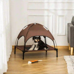 Șezlong pentru câini, cu copertină 76x61x73 cm | cafea č.1
