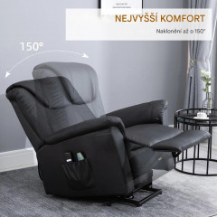 Fotoliu TV cu masaj Sven 93x95x106 cm | negru č.3