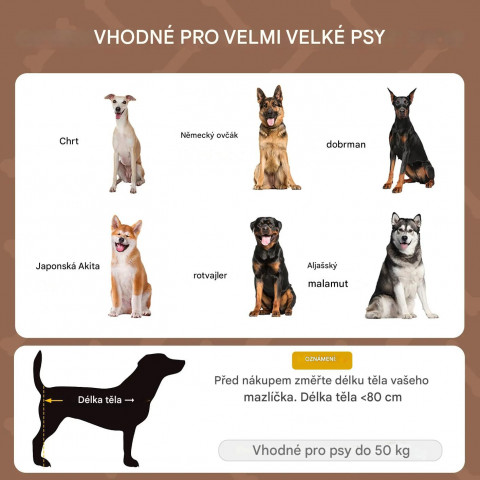 Șezlong pentru câini, cu copertină 122x92x108 cm | cafea č.2