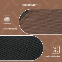 Șezlong pentru câini, cu copertină 122x92x108 cm | cafea č.2