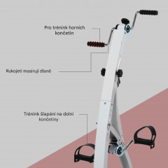 Bicicleta de exerciții 40x42.5x100 cm | alb č.2
